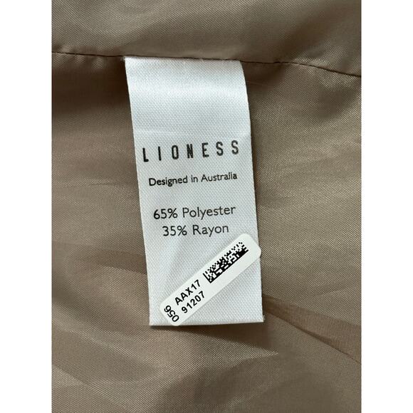 Lioness West Village Blazer Women's XL Tan Office Siren Career Preppy Academia - Picture 11 of 11